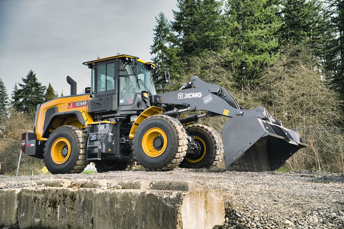 XCMG wheel loader on a Darling Sons equipment listing