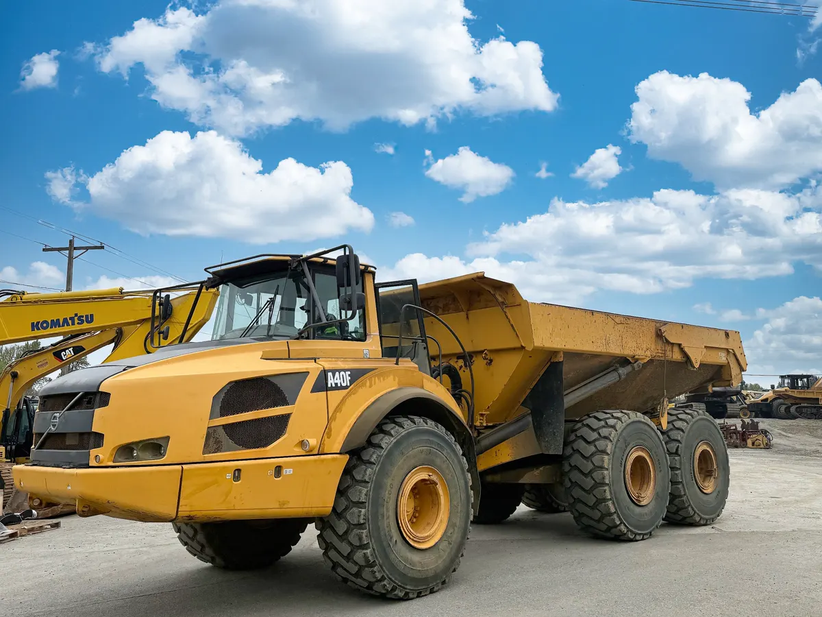 Volvo articulated dump truck on a Darling Sons equipment listing